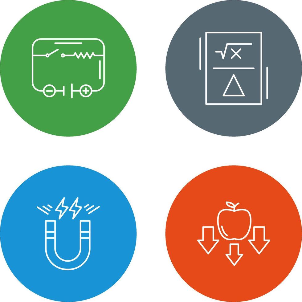 Electrical Circuit and Formula Icon vector