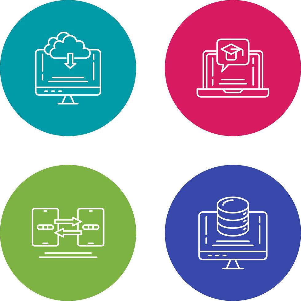 Download and E Learning Icon vector