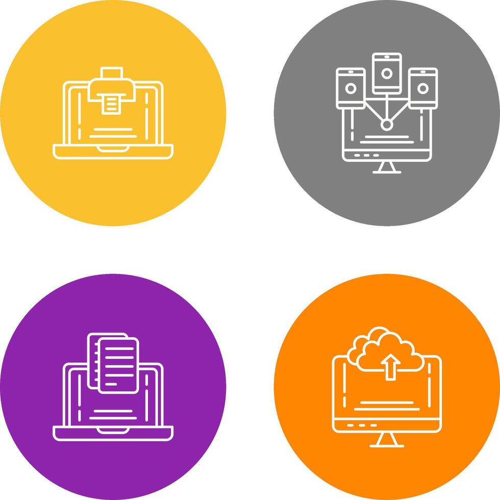 Print and Computer Icon vector