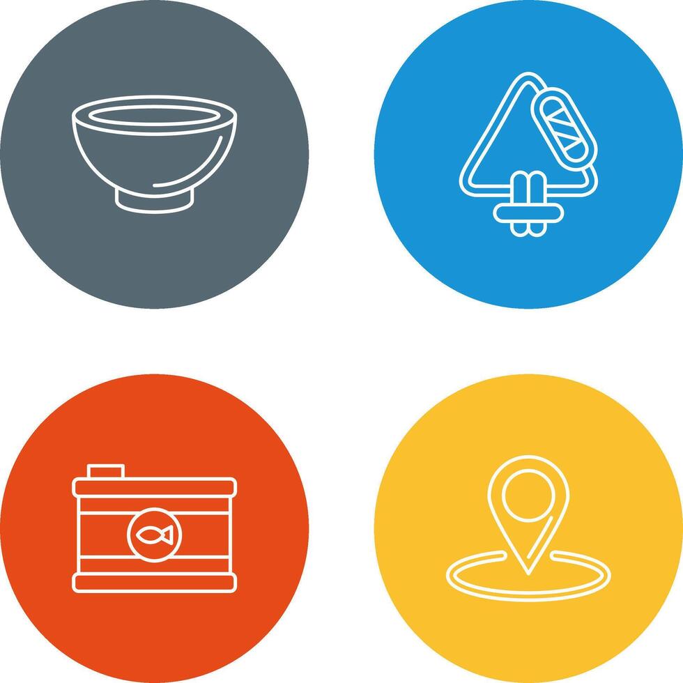 Bowling and Carabiner Icon vector