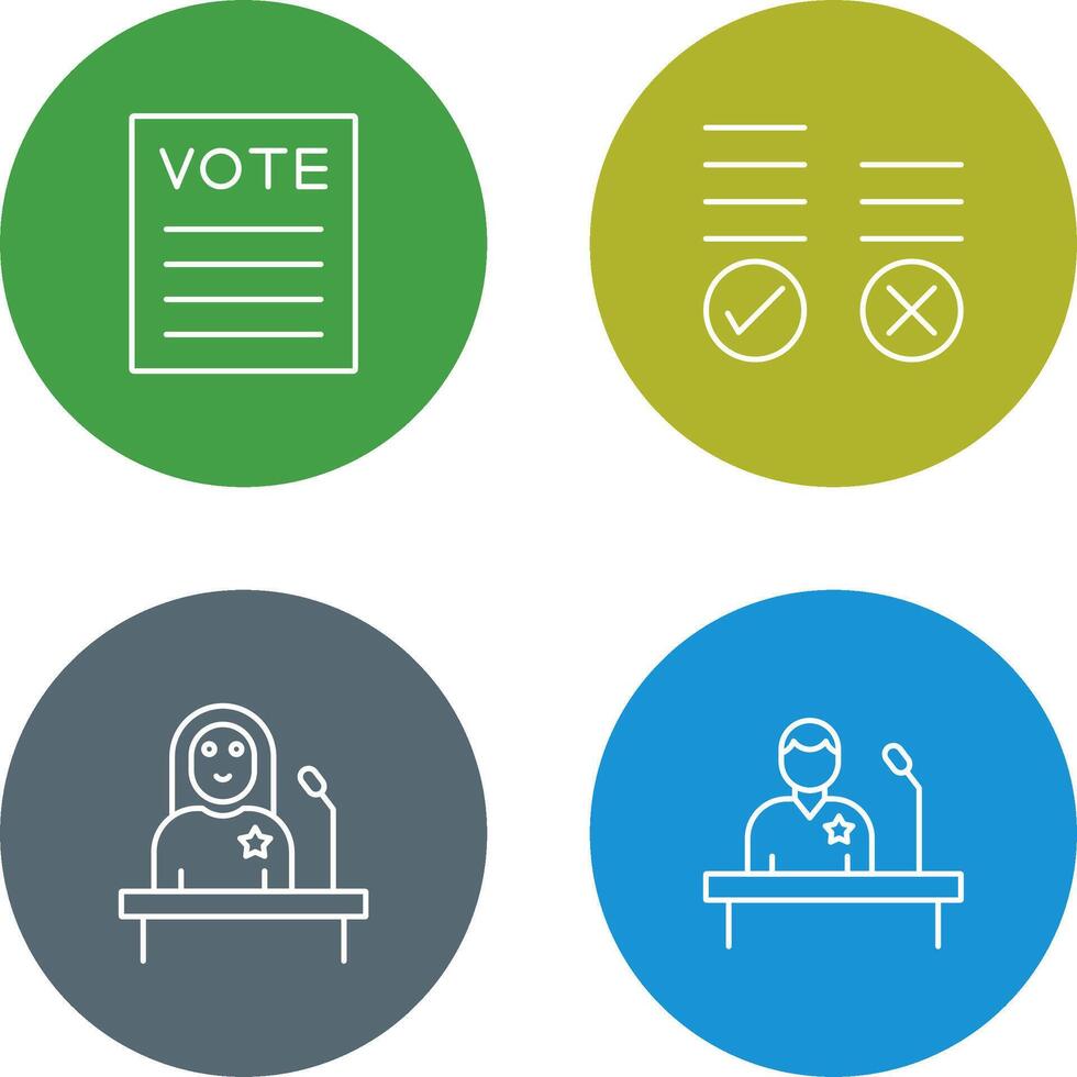 Voting Result and Vote Icon vector