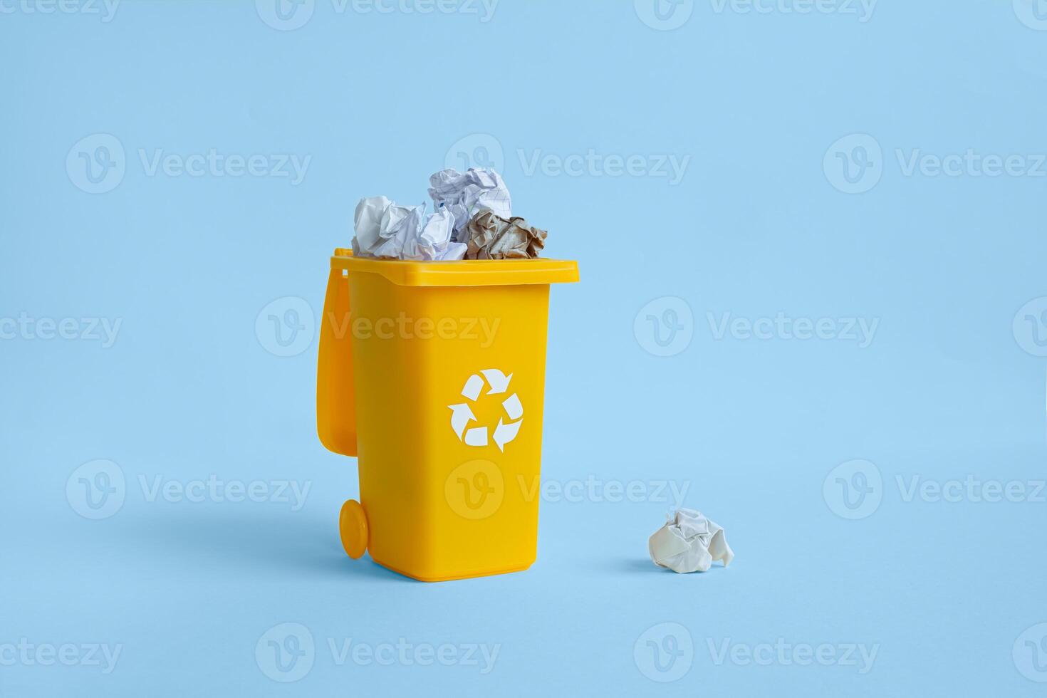 Container with crumpled paper photo