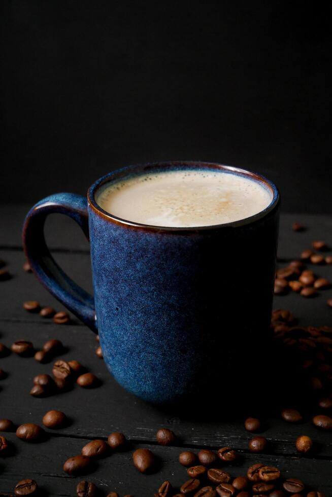 coffee beans on a dark background photo