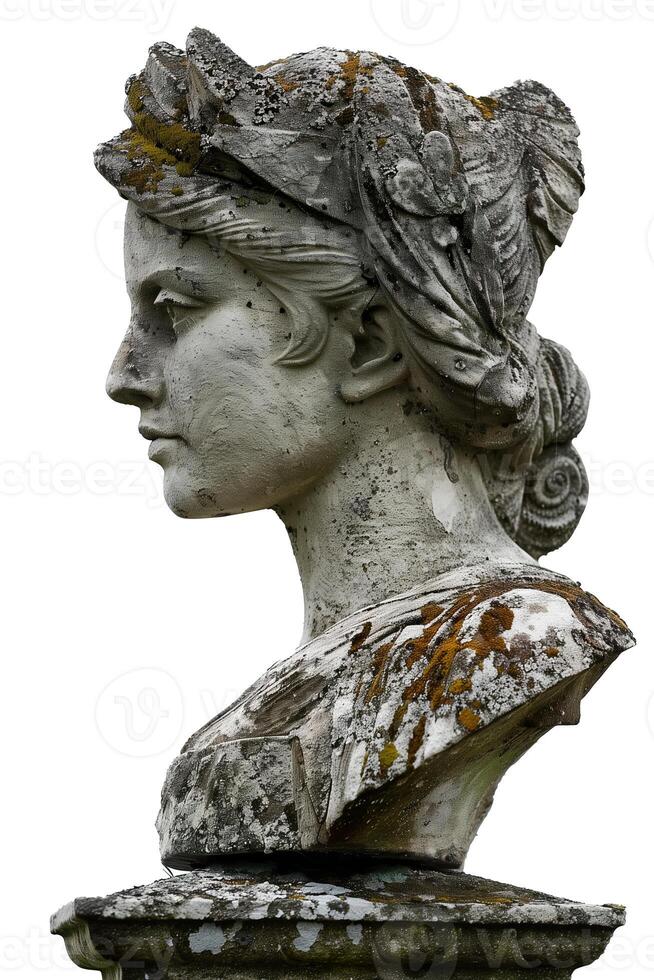 Bust of a Roman woman side view photo