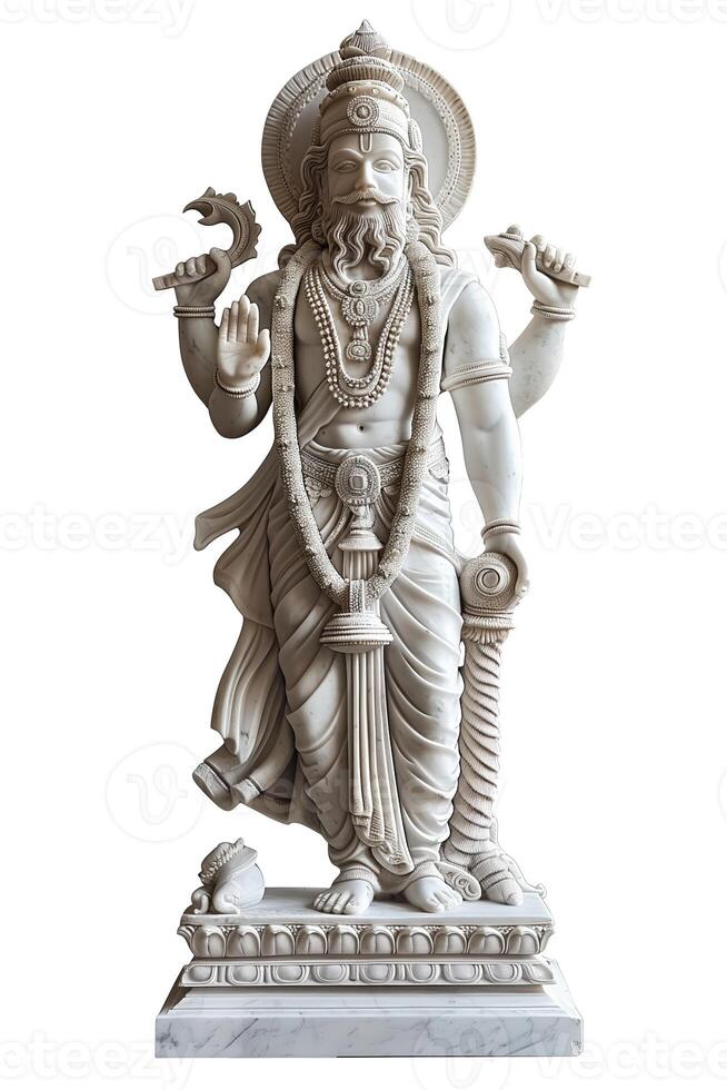 Marble statue of a Indian god photo