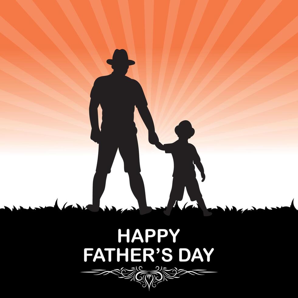 happy father's day greeting card Fathers Day social media post Celebrating vector