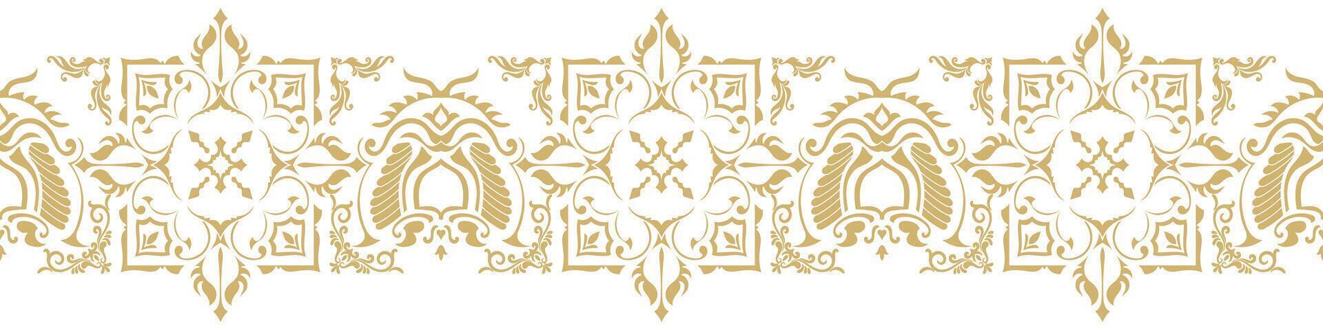 Decorative patterns, ornaments, carpets, borders, gold, picture frames, vintage graphic elements. vector