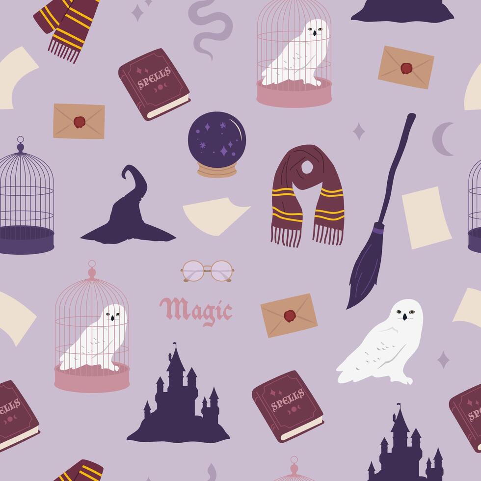 Magic. Seamless pattern. vector