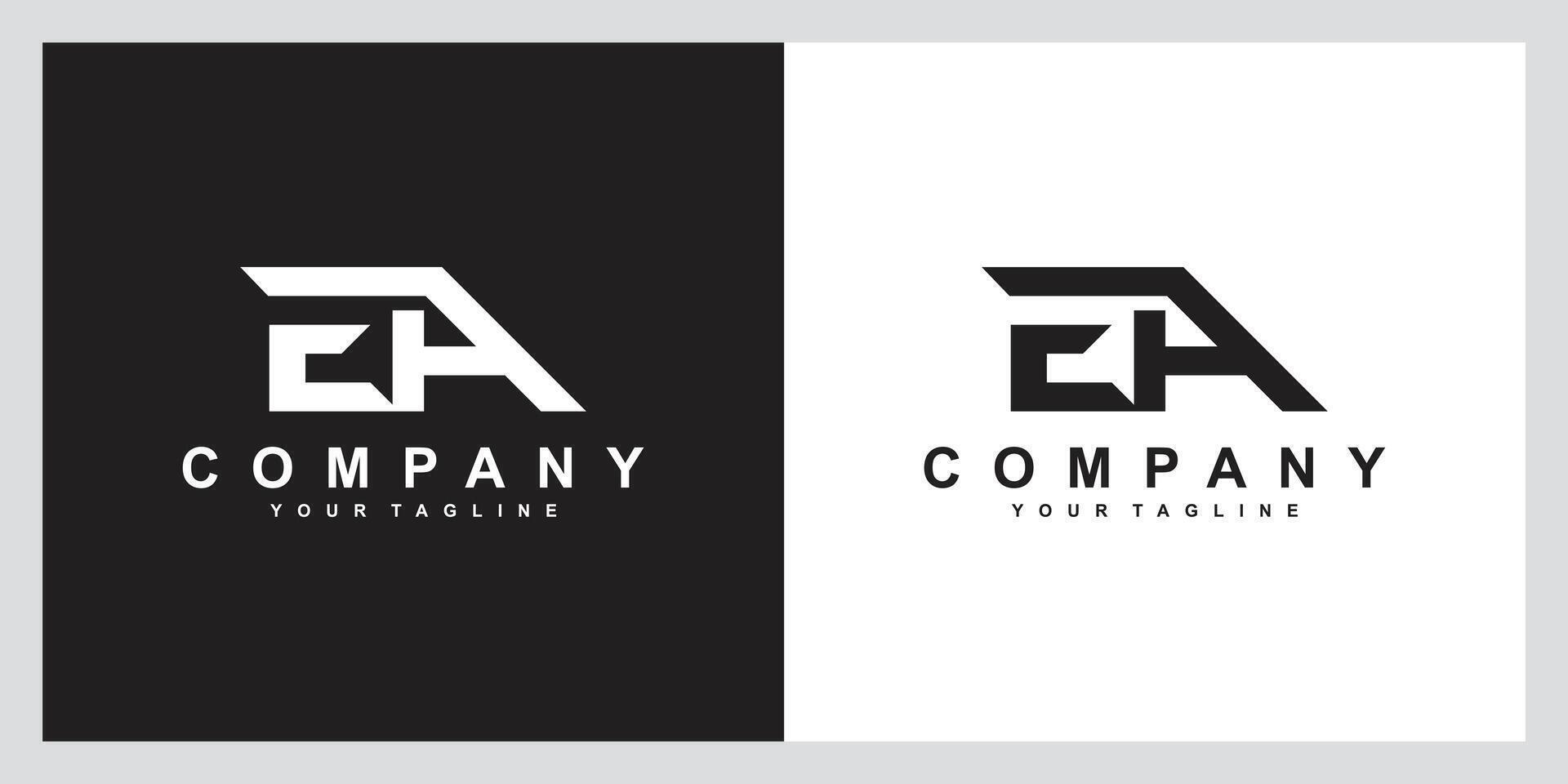 Alphabet letters Initials Monogram logo EA, AE initial vector