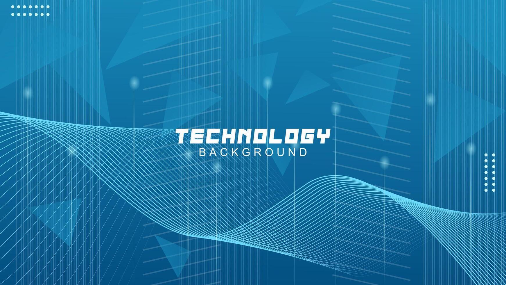 Abstract glowing wave lines on gradient blue background. Dynamic wave pattern. Modern flowing wavy lines. Futuristic technology concept. Suit for banner, poster, cover, brochure, flyer, website vector
