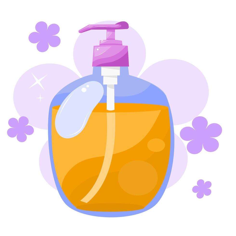 A bottle liquid detergent or soap vector