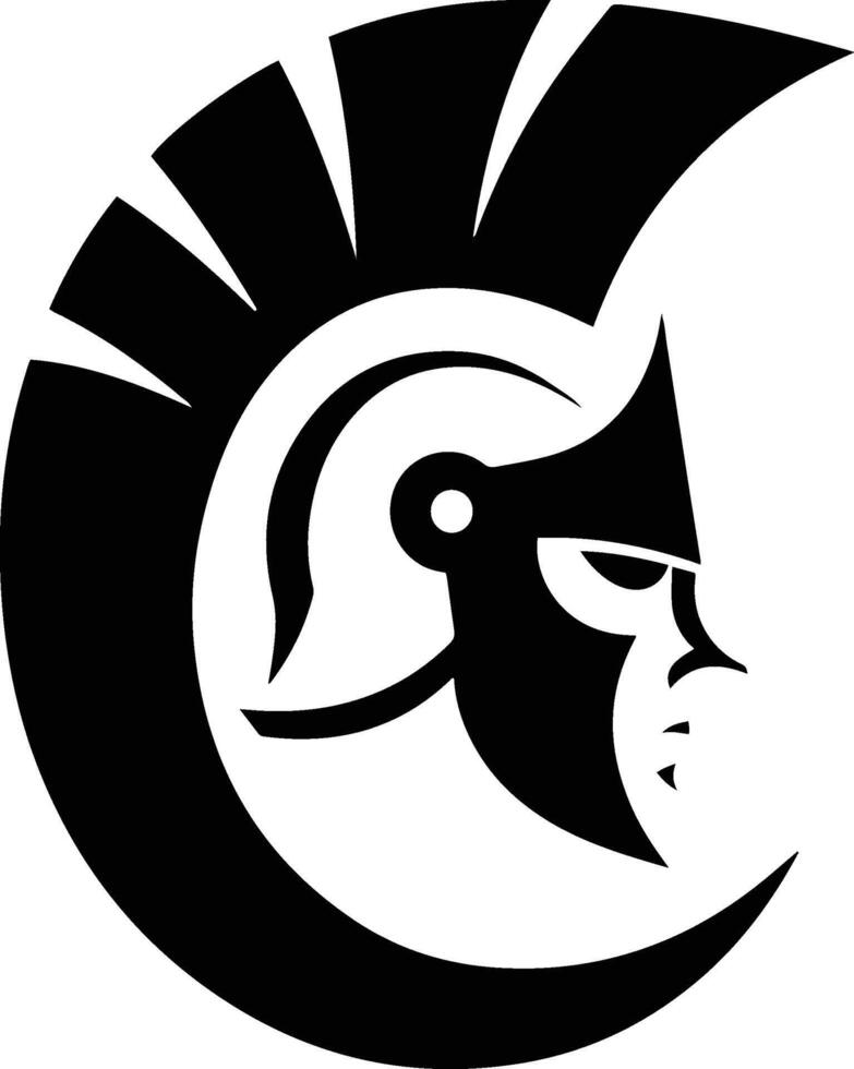 Spartan vintage logo vector
