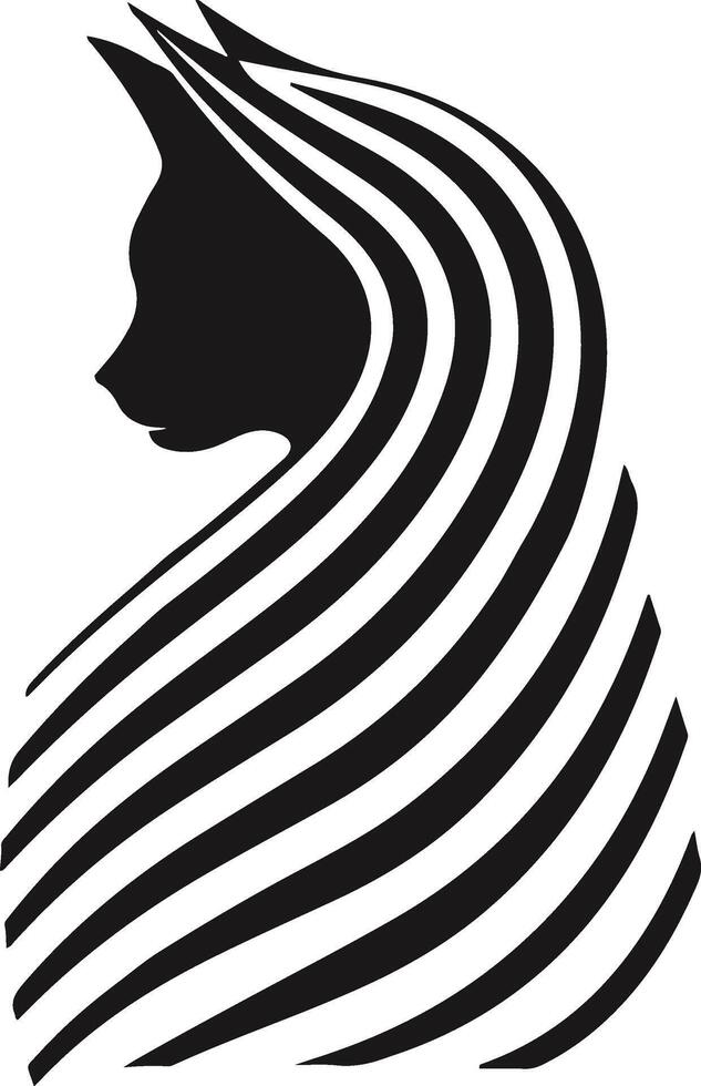 Minimal cat logo vector