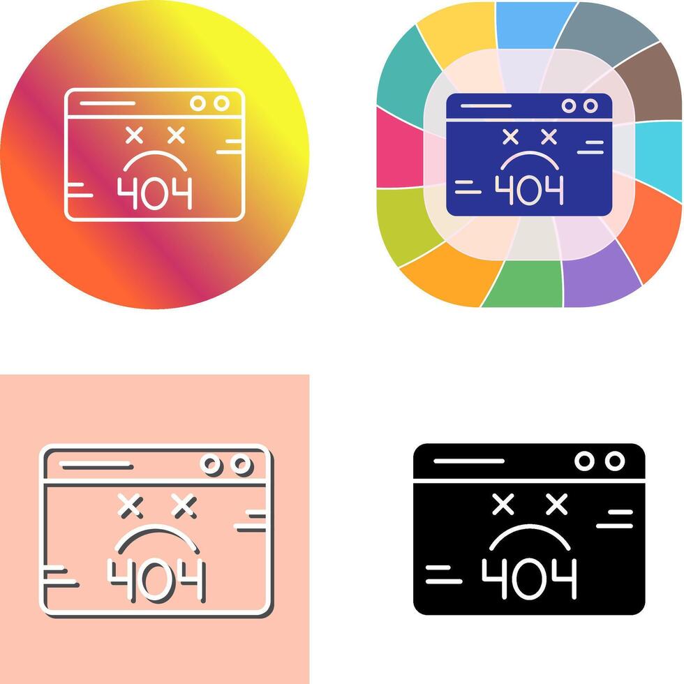 404 Error Icon Design vector