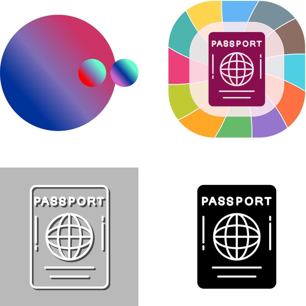 diseño de icono de pasaporte vector