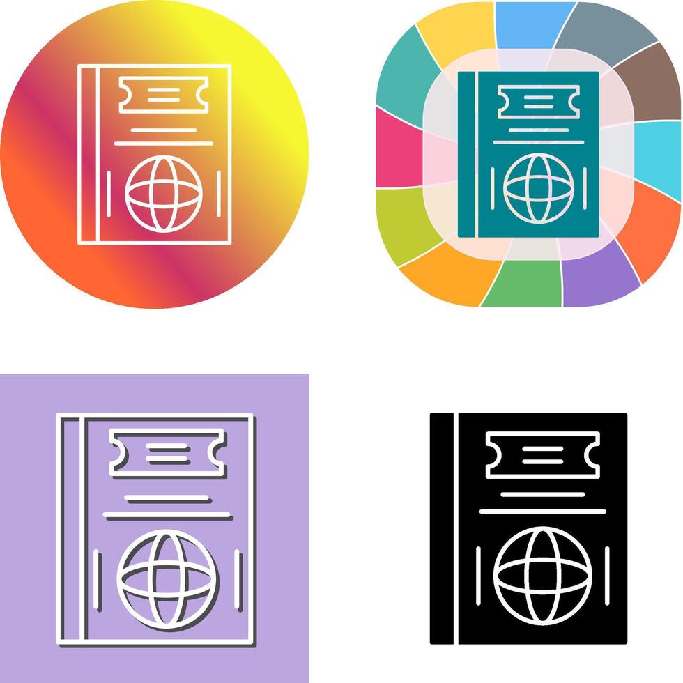 Passport Icon Design vector