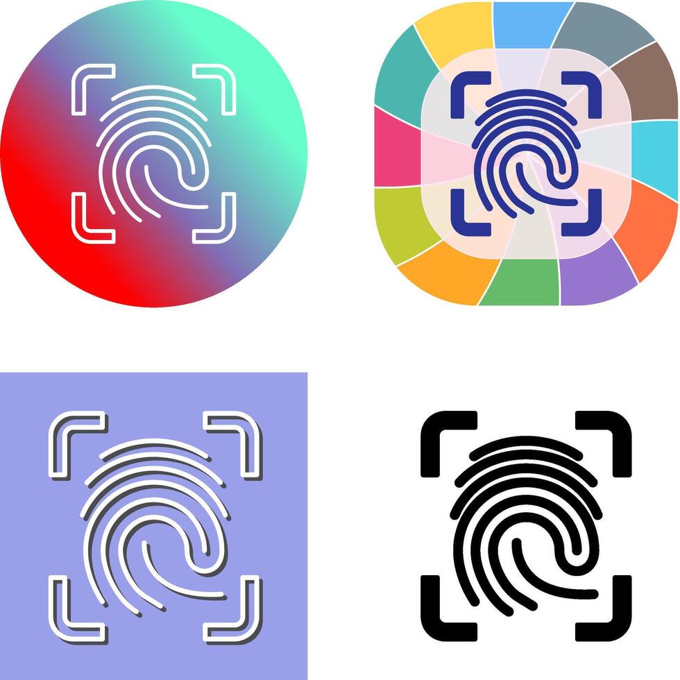 Finger Print Icon Design vector