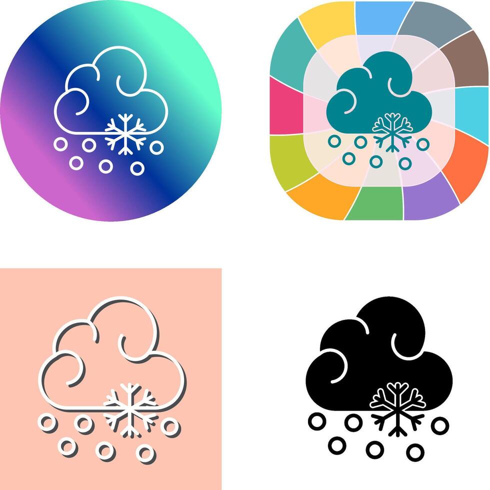 Snow Fall Icon Design vector