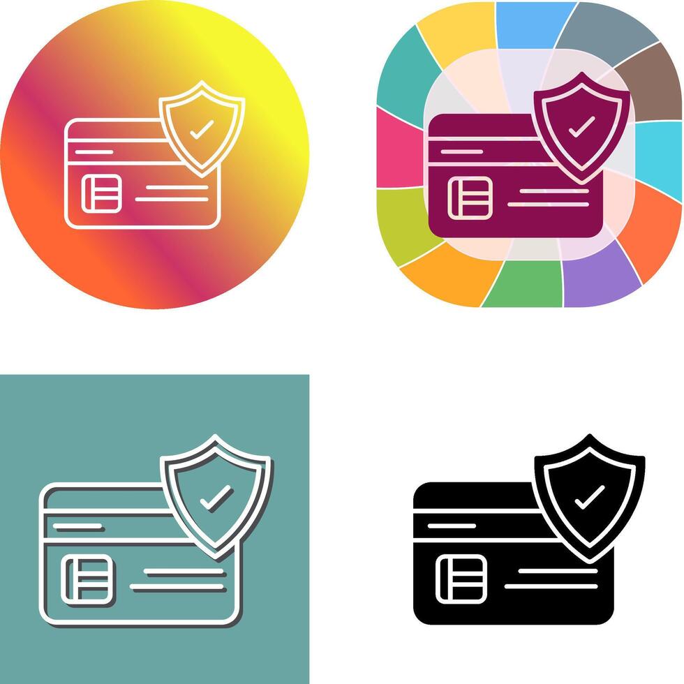 Card Protection Icon Design vector