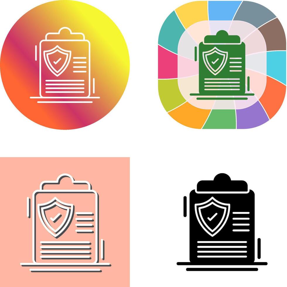 Protection Policy Icon Design vector