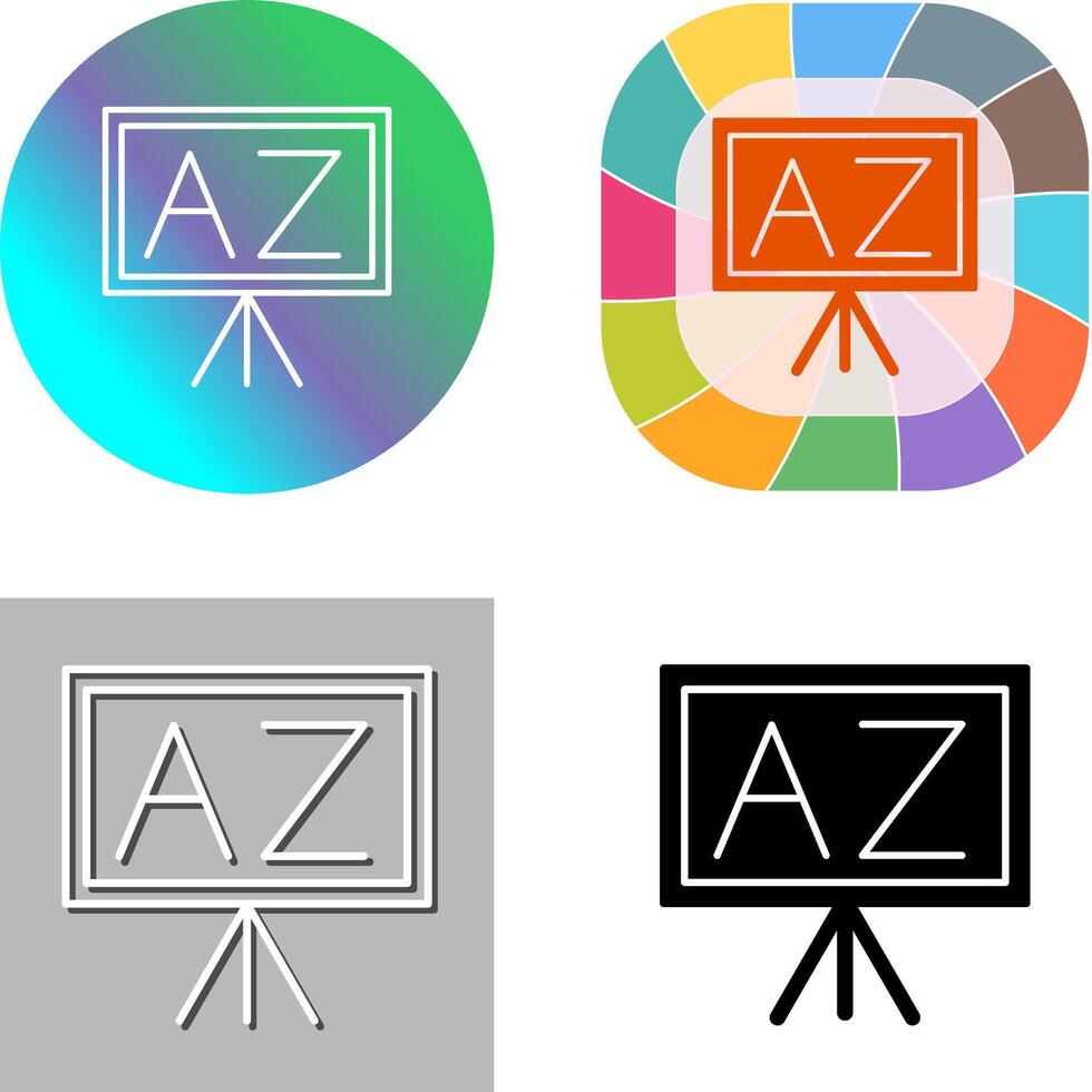 From A To Z Icon Design vector