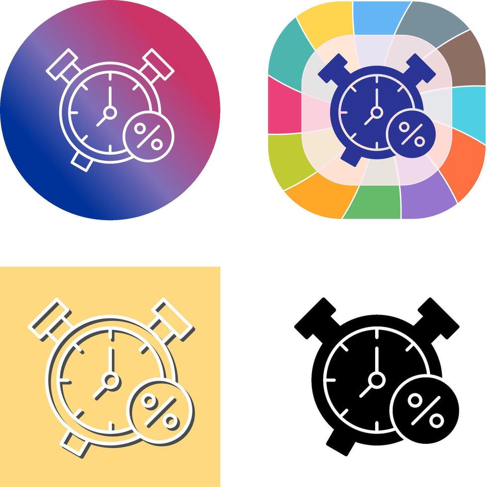 diseño de icono de reloj de alarma vector