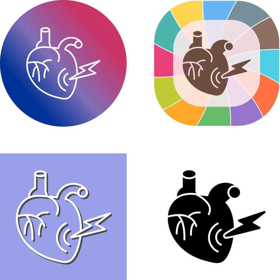 Heart Attack Icon Design vector