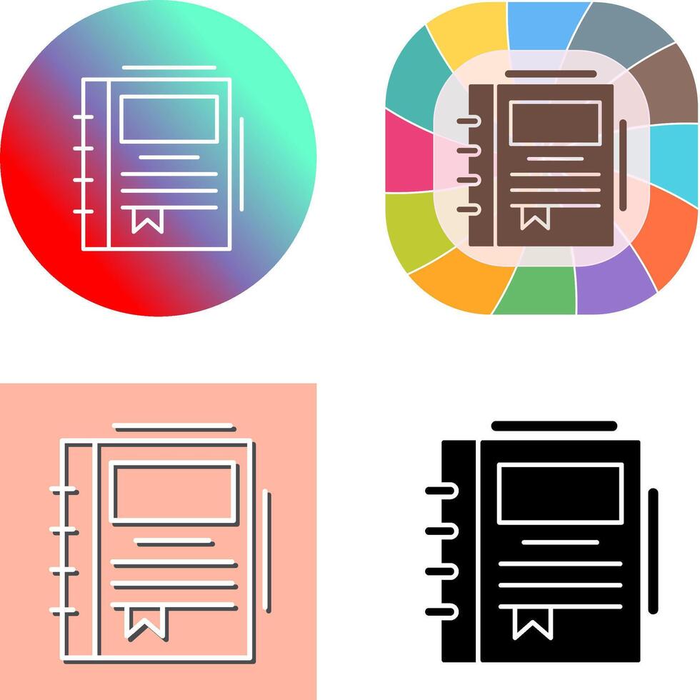 Spring Notebook Icon Design vector