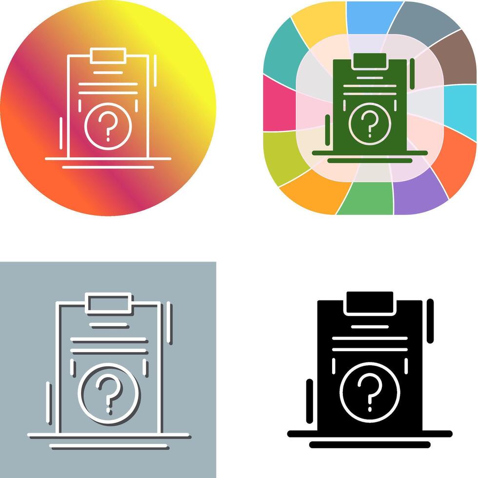 Question Icon Design vector