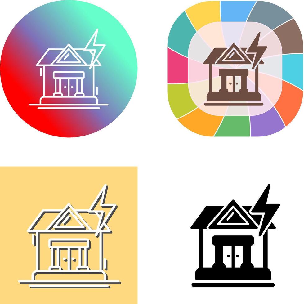 Natural Disaster Icon Design vector