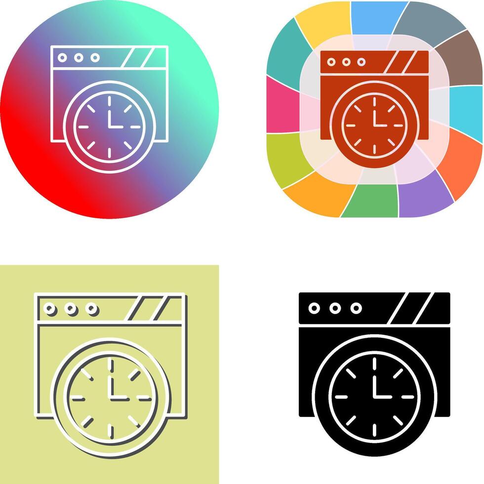 diseño de icono de reloj de pared vector