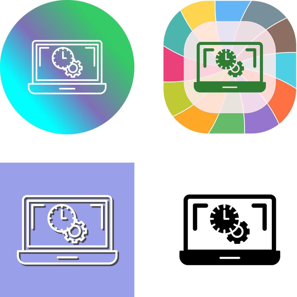 Flex Time Icon Design vector