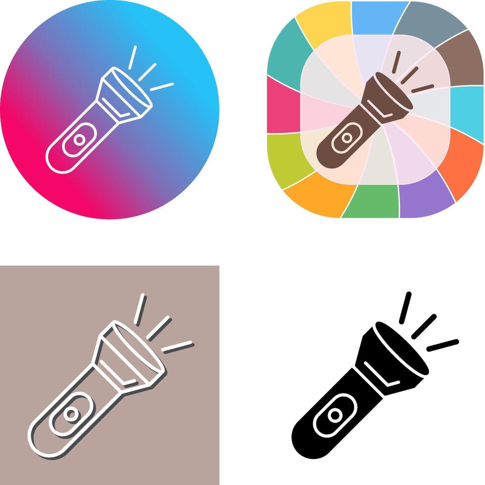Flash Light Icon Design vector