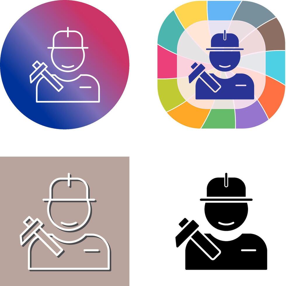 Worker Icon Design vector