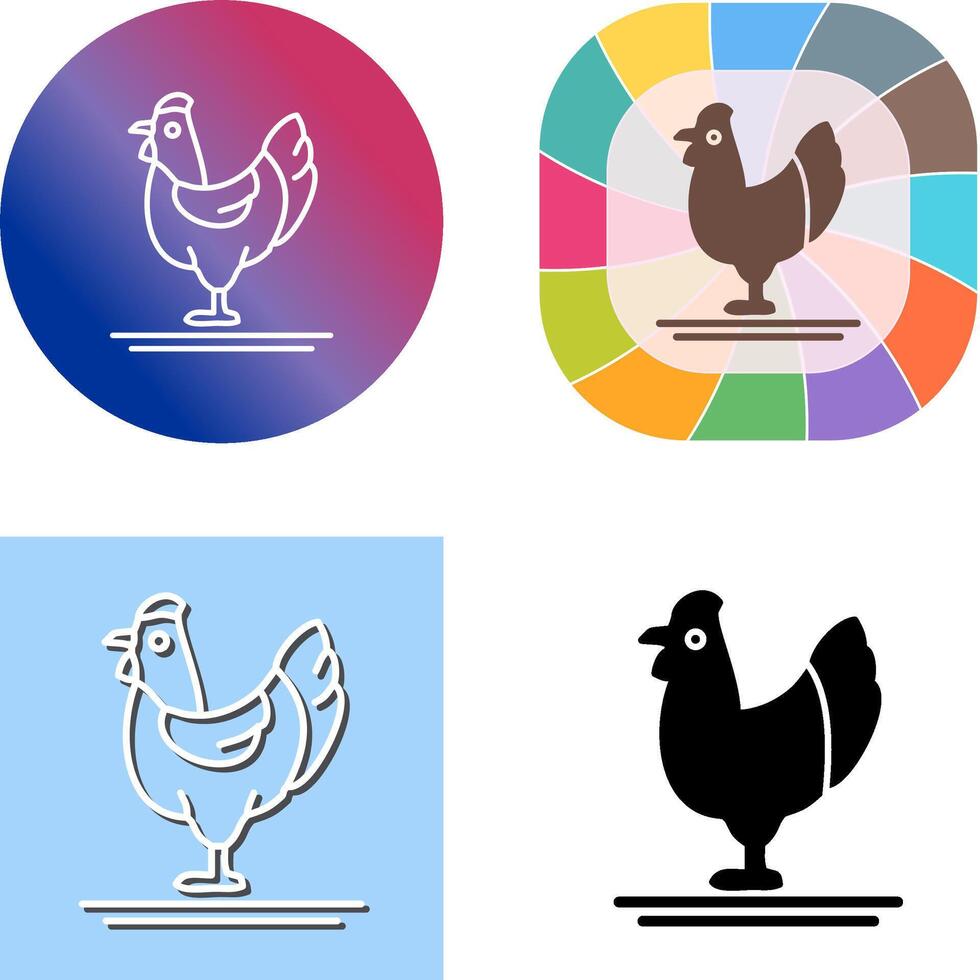 Poultry Icon Design vector