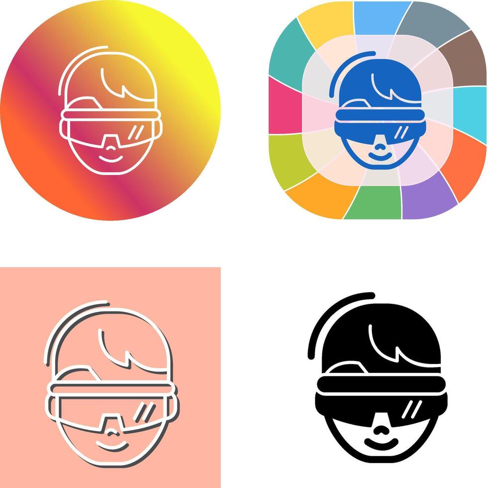 virtual Reality Glasses Icon Design vector