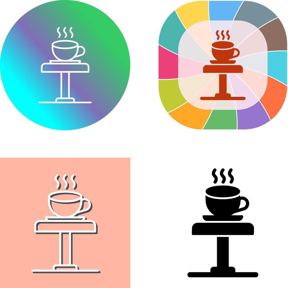 diseño de icono de mesa de café vector