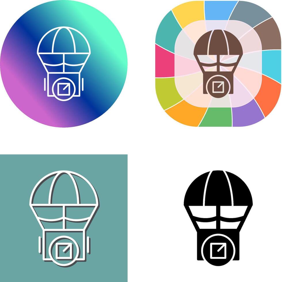 Parachute Icon Design vector