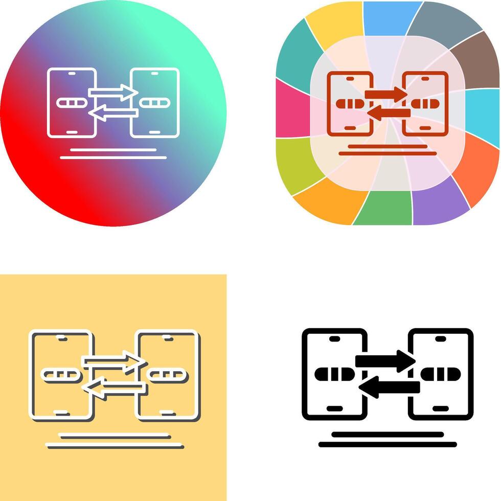 Data Synchronization Icon Design vector