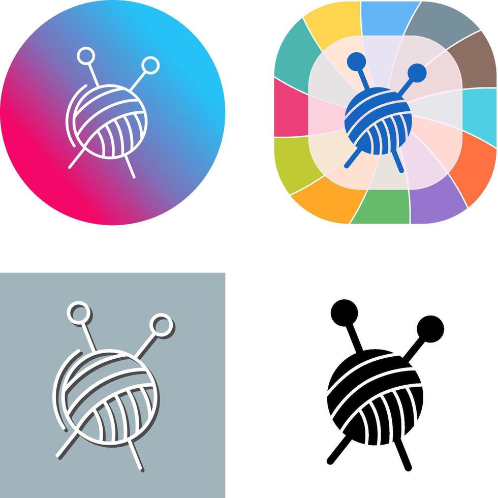 Knitting Icon Design vector