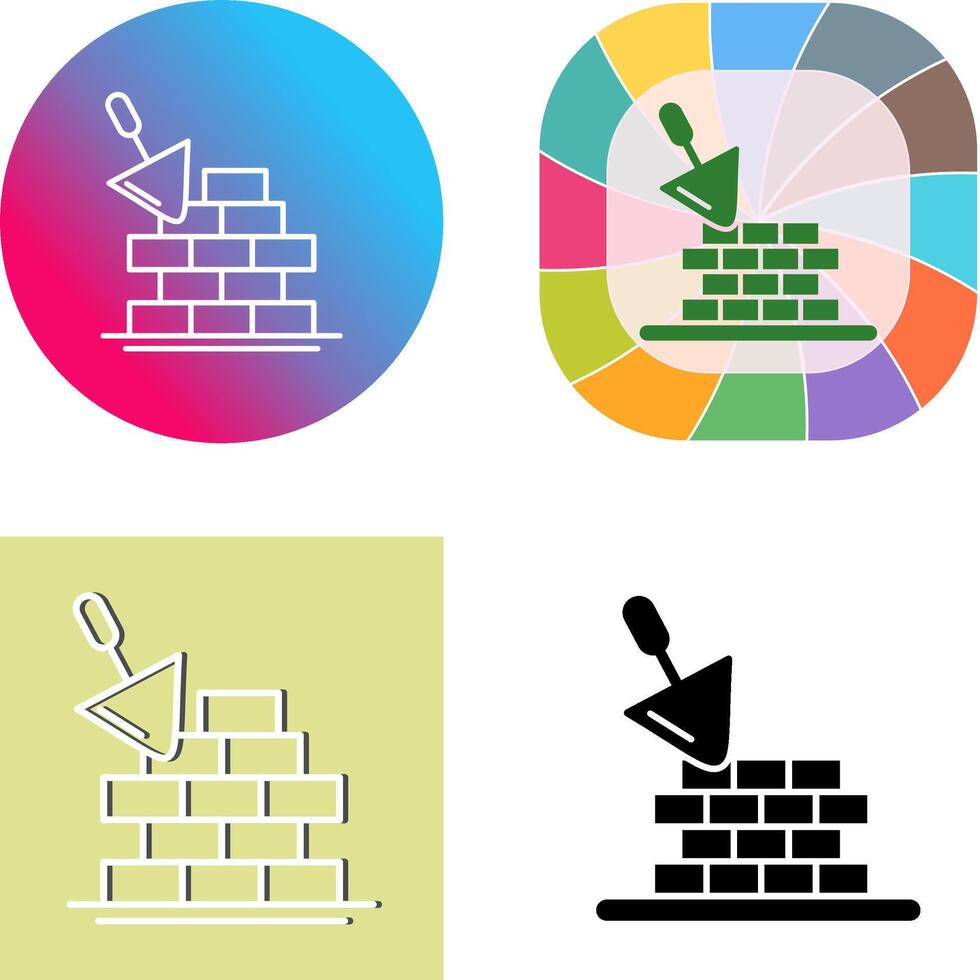 Brickwall Icon Design vector