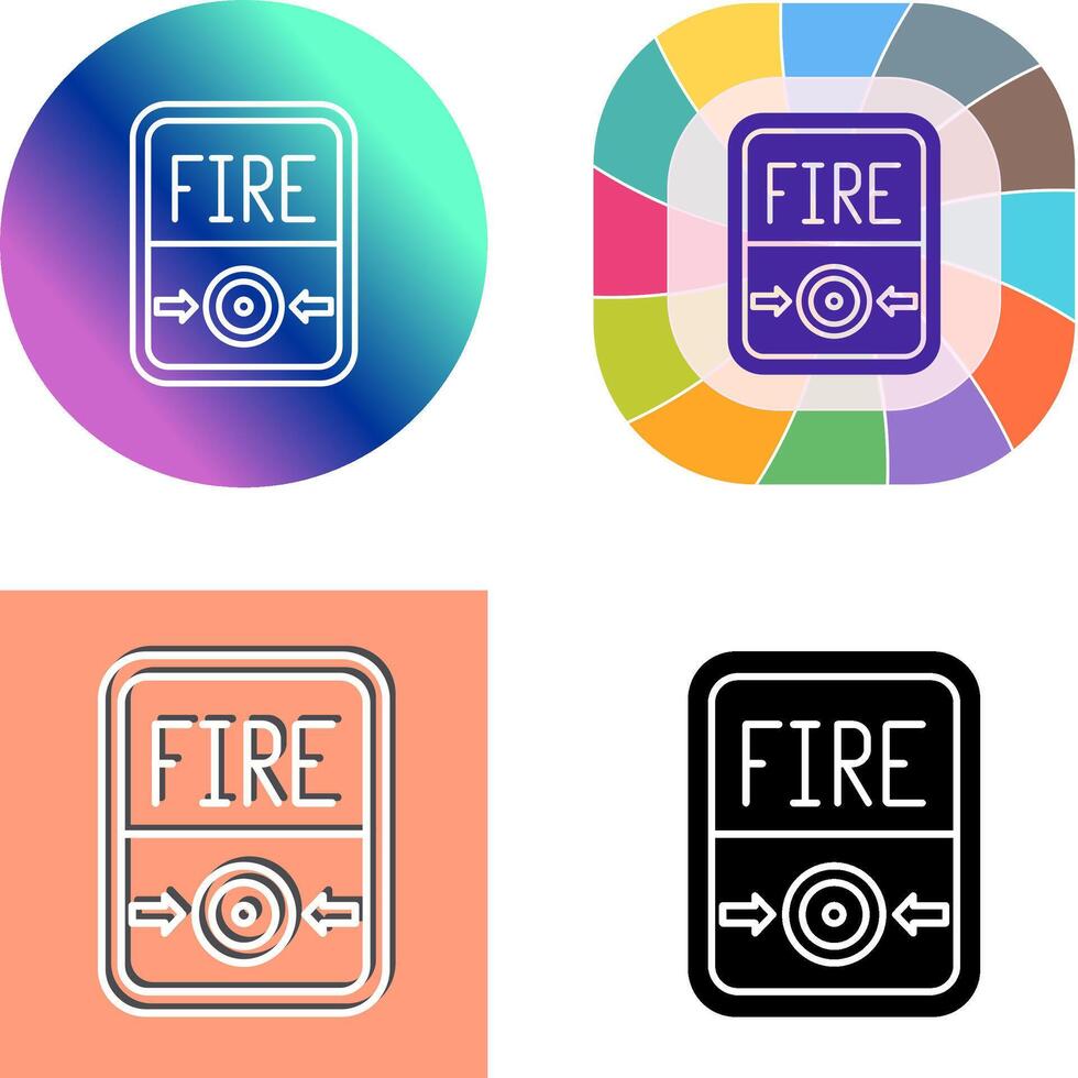 Fire Button Icon Design vector