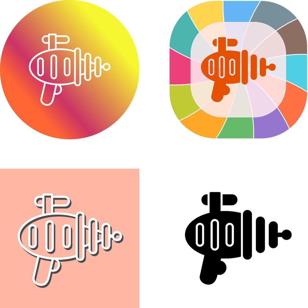 Laser Gun Icon Design vector