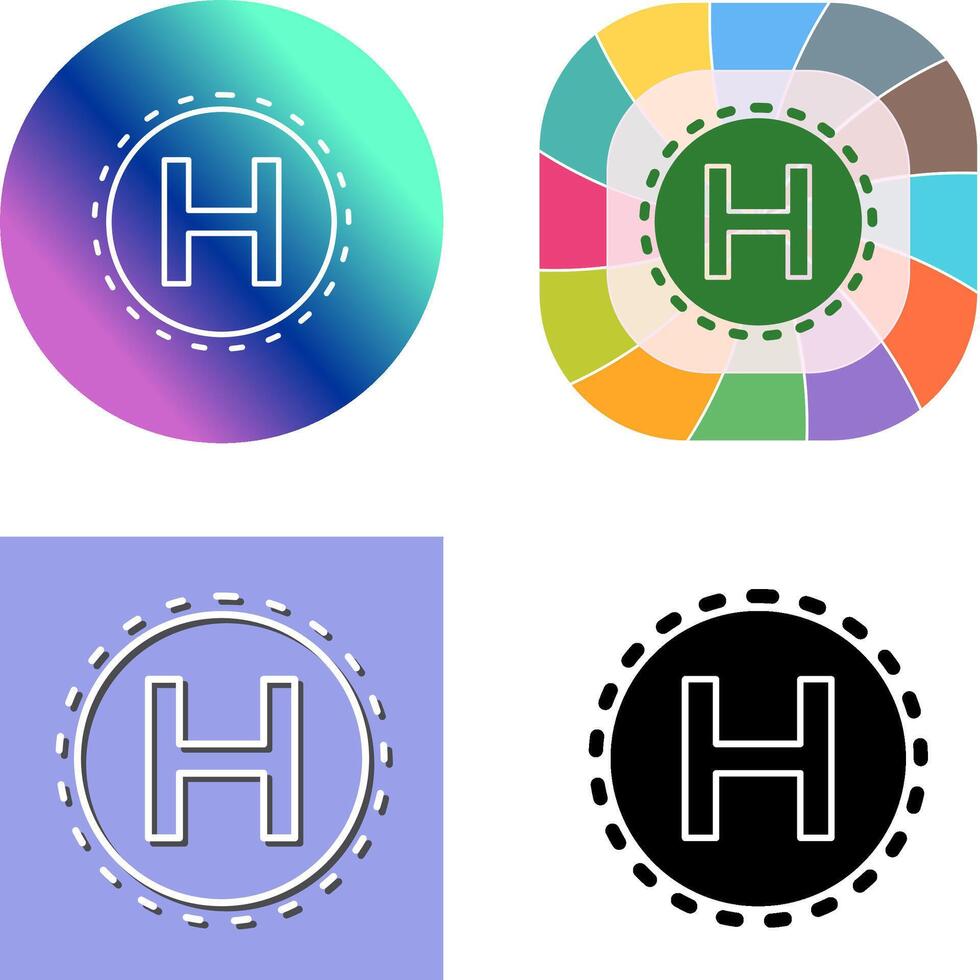 Helipad Icon Design vector