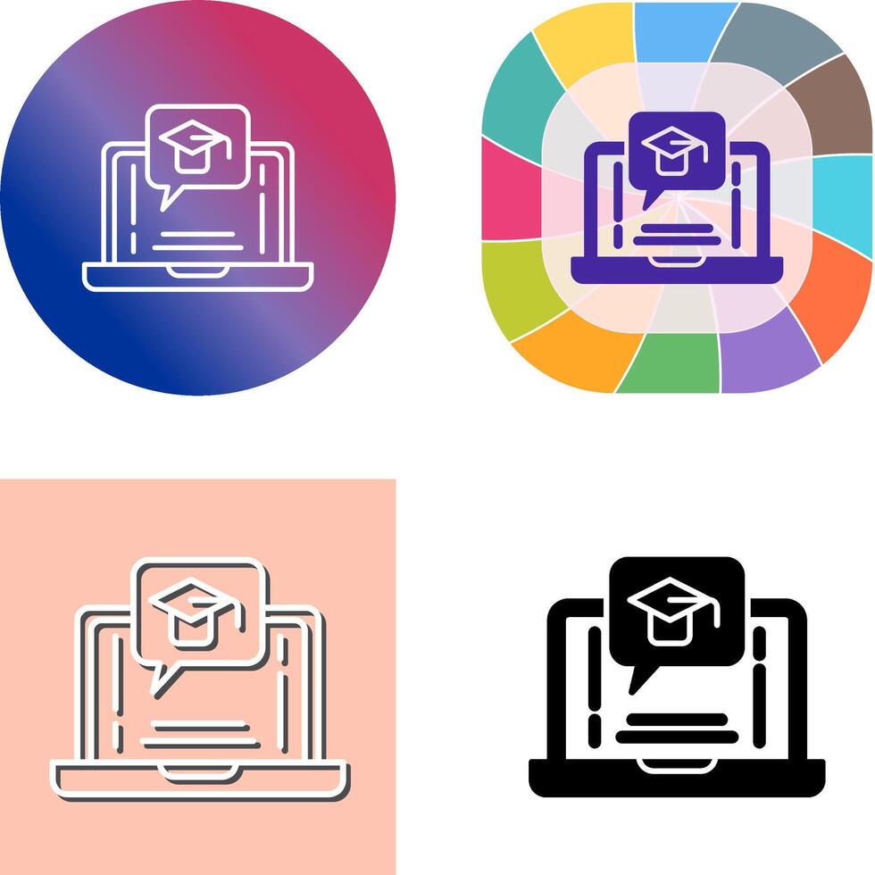 E Learning Icon Design vector