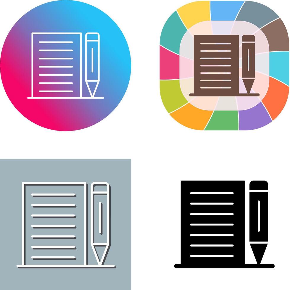 Note Icon Design vector