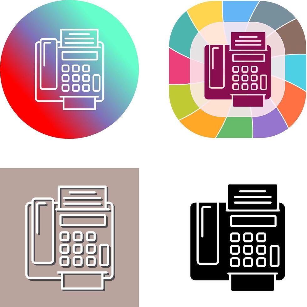 fax Machine Icon Design vector