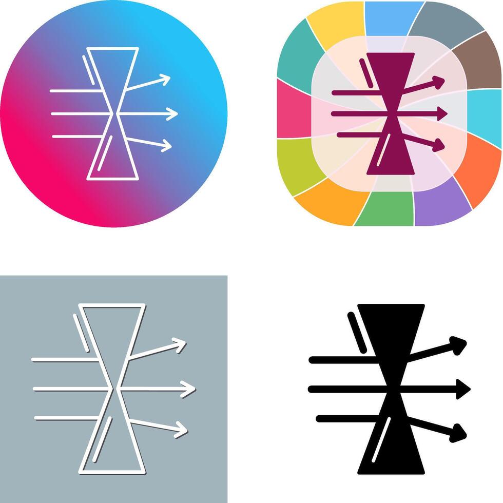 Dispersion Icon Design vector