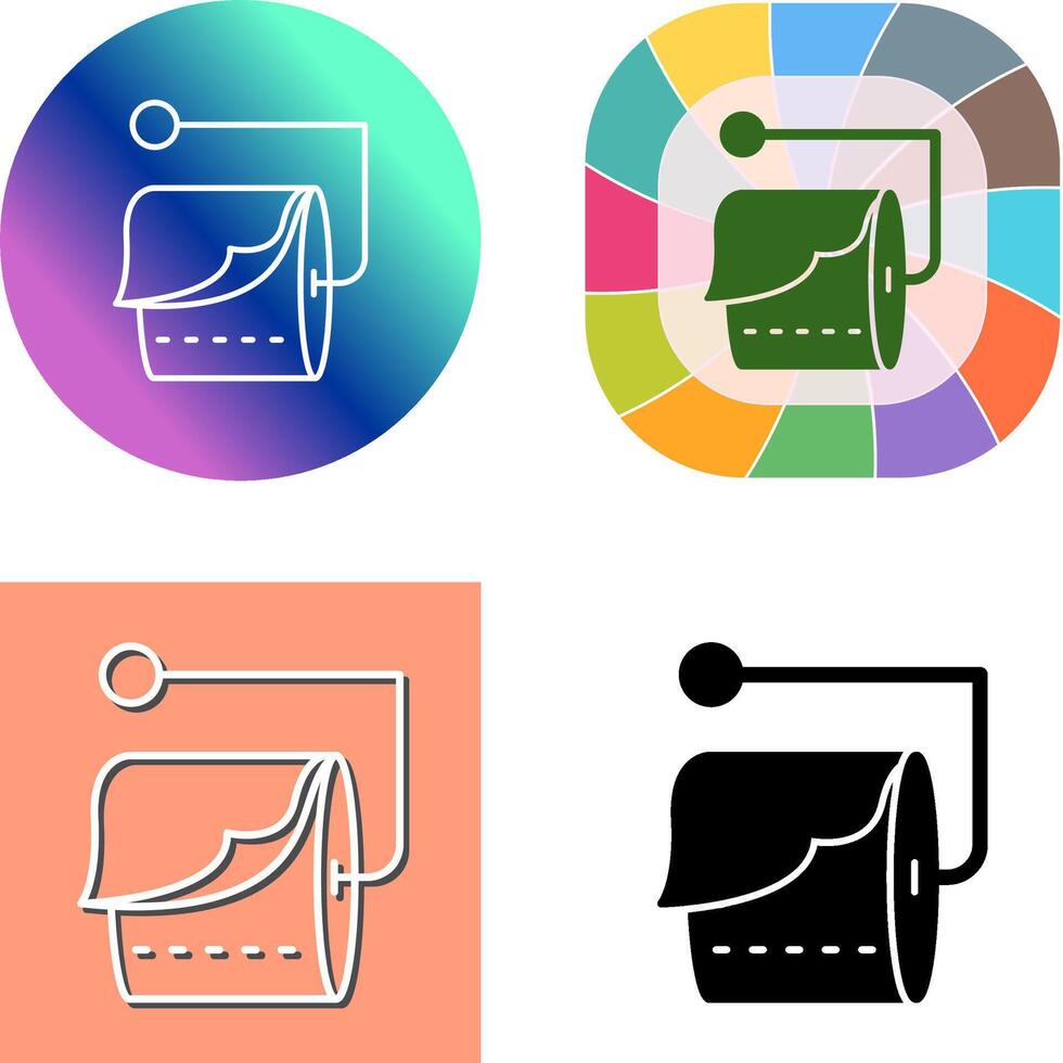 Tissue Roll Icon Design vector