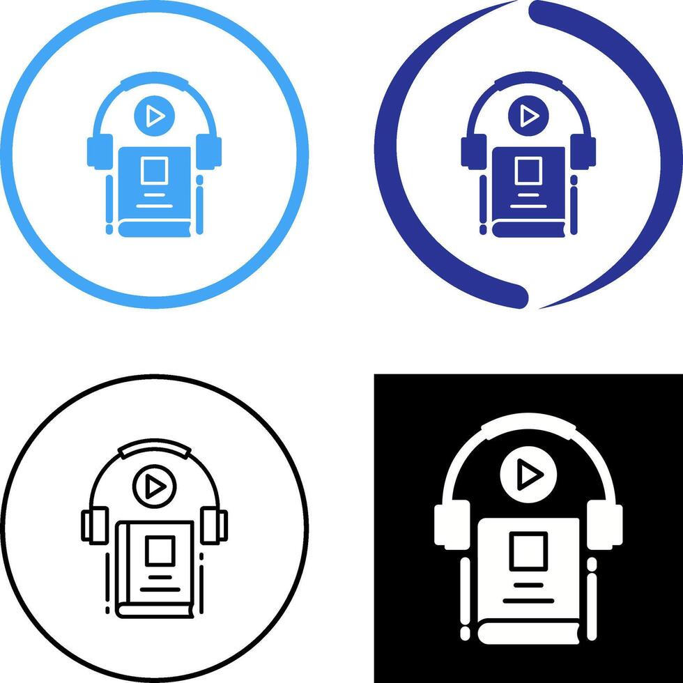 Audio Book Icon Design vector
